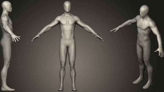 Статуэтки герои, монстры и демоны (Человек-паук Mcu, STKM_1212) 3D модель для ЧПУ станка